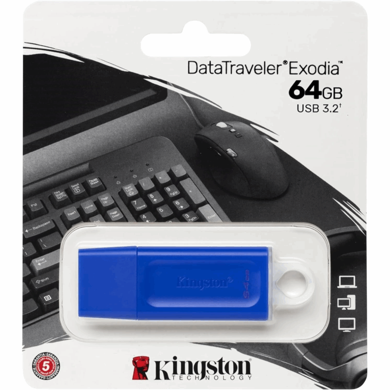 Kingston 64GB USB 3.2 Data Traveler Exodia Blue  - KC-U2G64-7GB