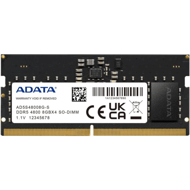 Ram Adata Sodimm 8gb Ddr5 4800mhz - 4711085936561 - AD5S48008G-S