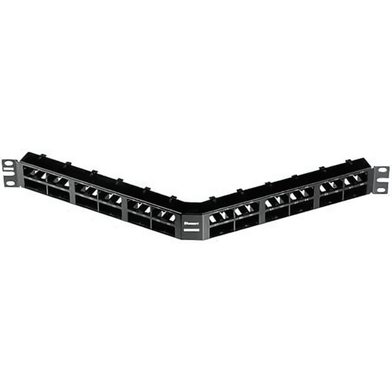 Panduit MINI-COM Shielded High-Density Modular Patch Panel - Patch panel - black - 1U - 19" - 48 ports - CPA48HDBL - Redes - Paneles, Gabinetes y Cajas de Redes - CPA48HDBL