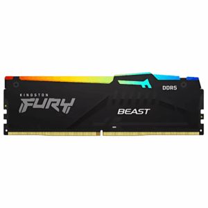 Dimm Kingston Fury Beast Rgb 16gb Ddr5-5200mhz Cl40 288-pin Non-ecc - Memorias - KF552C40BBA-16