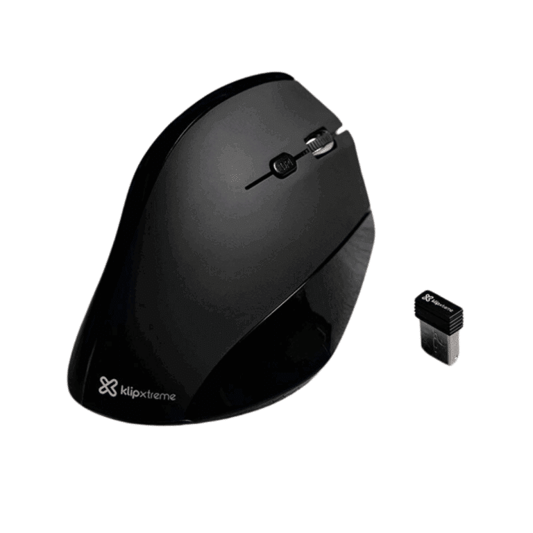 Klip Xtreme EverRest - Ratón vertical - ergonómico - diestro - óptico - 6 botones - inalámbrico - 2.4 GHz - receptor inalámbrico USB - Periféricos - Ratones - KMW-390
