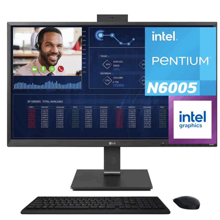 LG 27CQ651N-6P All-in-one Thin Client - Intel Pentium N6005 Quad-core (4 Core) 2 Ghz - Black - MON - LG-27CQ651 - LG - 195174052259 - 27CQ651N-6P