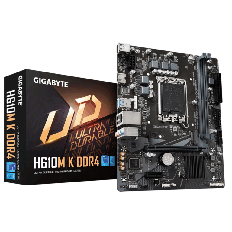 Gigabyte H610M K DDR4 - 1.0 - placa base - micro ATX - Socket LGA1700 - H610 Chipset - USB 3.2 Gen 1 - Gigabit LAN - Tarjeta gráfica (CPU necesaria) - HD Audio (8-canales) - Componentes Informáticos - Tarjetas Madre (Placas Madre) - H610M K DDR4