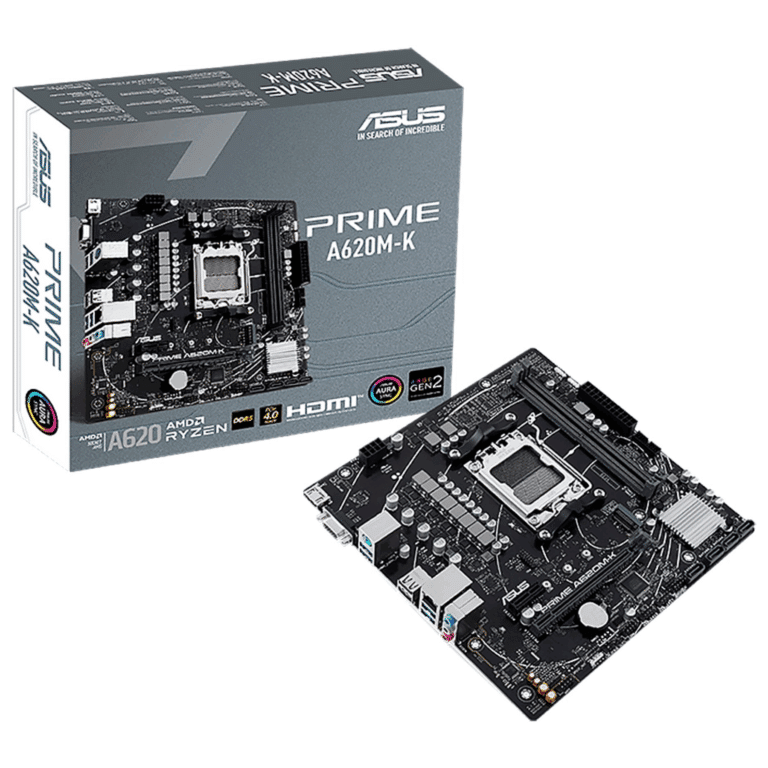Mainboard Asus Prime A620m-k Amd Am5 Ryzen 7000 2xddr5-5200 Vga Hdmi M.2 6usb Pcie4.0 Micro-atx - Mother Board - 90MB1F40-M0EAY0