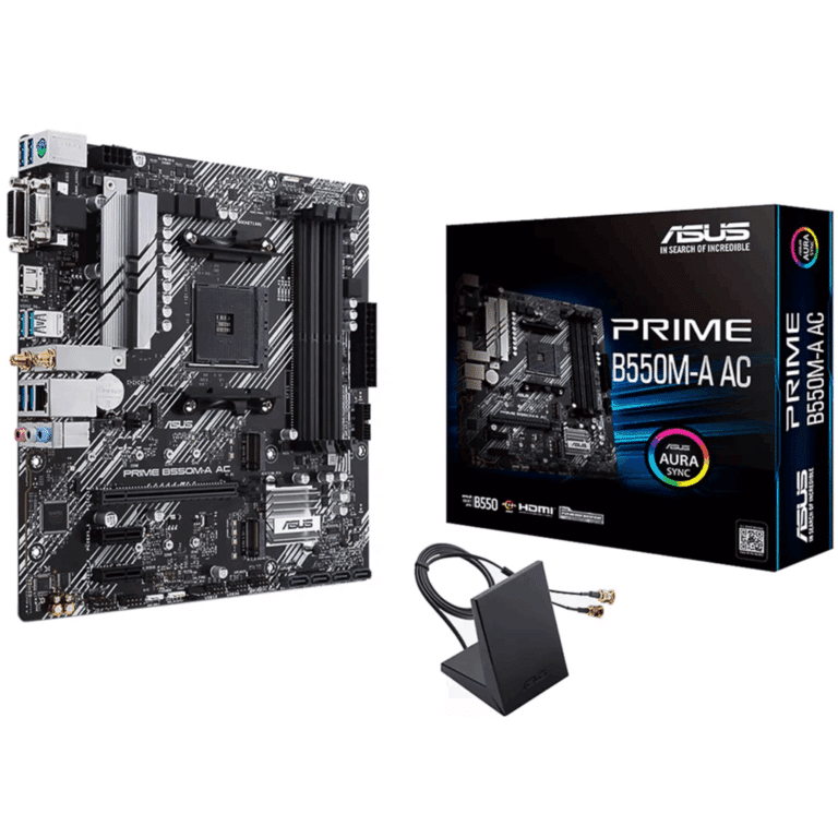 Mainboard Asus Prime B550m-a Ac Amd Am4 Ryzen 4ddr4 Wifi Hdmi Dvi D-sub 2m.2 1pciex16 3pcie Matx - Mother Board