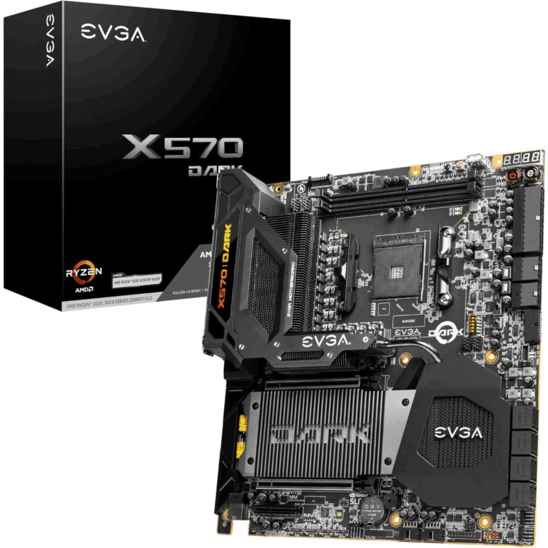 Mainboard Evga X570 Dark 121-vr-a579-kr Am4 Amd X570 Pcie Gen4 Sata 6gb/s Wi-fi 6/bt5.2 M.2 U.2 - Mother Board - 121-VR-A579-KR