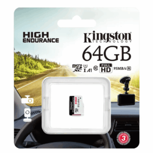 Micro-sd Kingston Sdxc 64gb Endurance  95r/30w C10 A1 Uhs-i Card - Medios Magneticos - SDCE/64GB