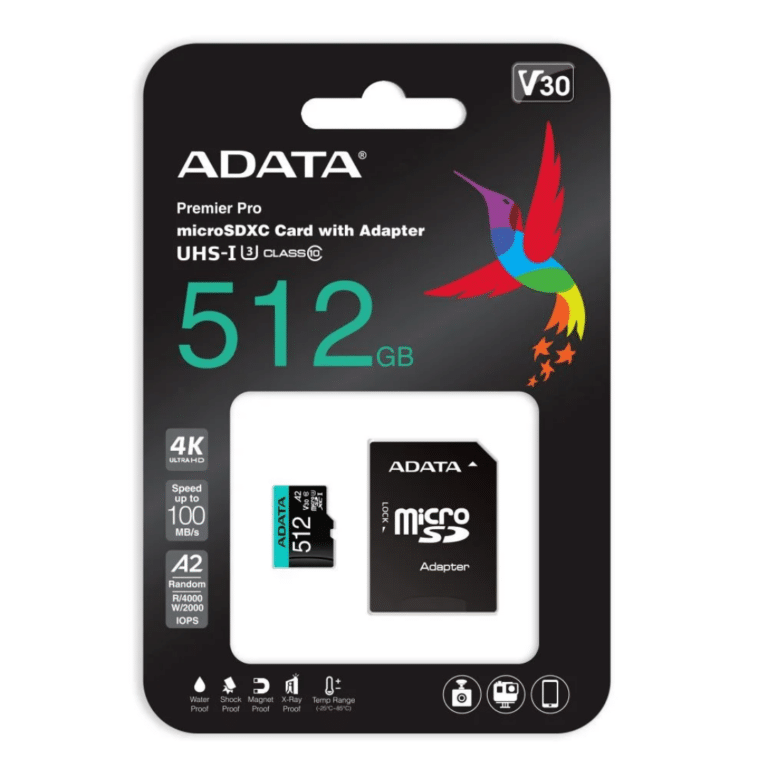 Micro-sdxc Adata 512gb Premier Pro With Clase 10 With Adapter - Micro-sd - AUSDX512GUI3V30SA2-R