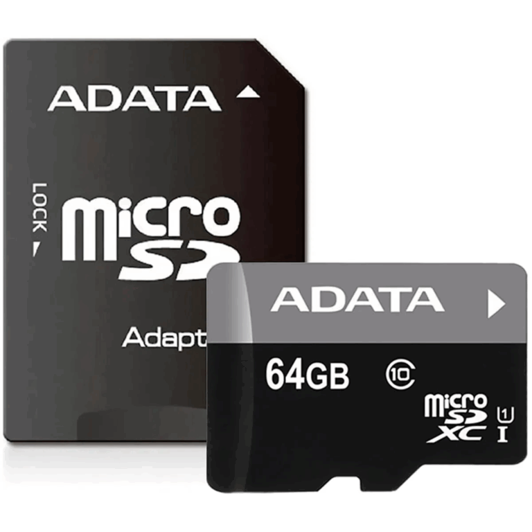 Micro-sdxc Adata 64gb With Adapter Uhs-i Class 10 - Micro-sd - AUSDX64GUICL10-RA1