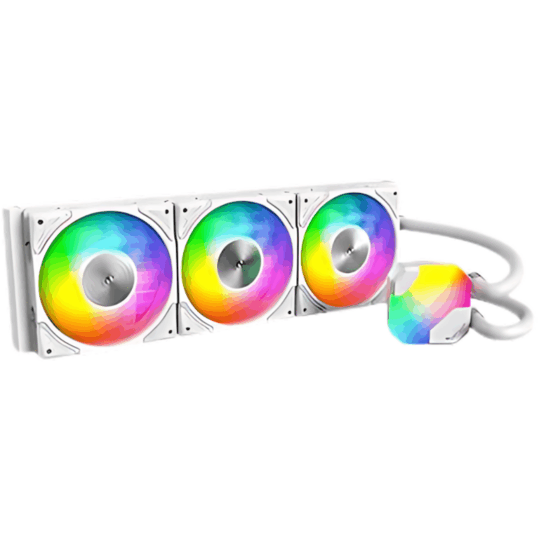 Montech Hyperflow ARGB 360 White - 360mm Liquid CPU Cooler, AIO Water Cooler, Intel & AMD Compatible - LGA115X / 1200 / 20XX / 1700 / 1851, AM3/AM4/AM5, Enhanced ARGB Water Pump, 3x 120mm High-performance PWM Fans (white) - FAN - FAN-HFA36W - MONTECH - HYPERFLOW ARGB 360 WHITE
