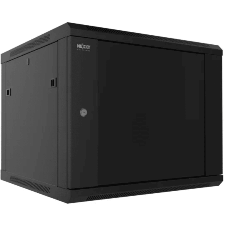 Nexxt Solutions - Rack armario - instalable en pared - RAL 9005, negro barniz - 15U - 19" - Redes - Paneles, Gabinetes y Cajas de Redes - NPC-F15U66B