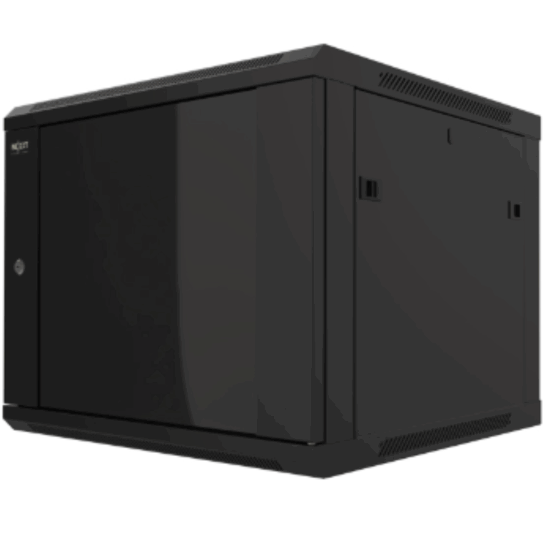 Nexxt Solutions - Rack armario - instalable en pared - RAL 9005, negro barniz - 6U - 19" - Redes - Paneles, Gabinetes y Cajas de Redes - NPC-F6U64B