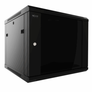 Nexxt Solutions - Rack armario - instalable en pared - RAL 9005, negro barniz - 9U - 19" - Redes - Paneles, Gabinetes y Cajas de Redes - NPC-F9U64B
