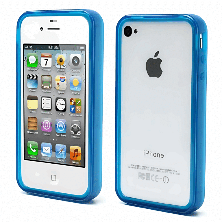 Protector Imexx For Iphone 4 Blanco-azul - Accesorios