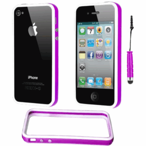 Protector Imexx For Iphone 4 Blanco-morado - Accesorios