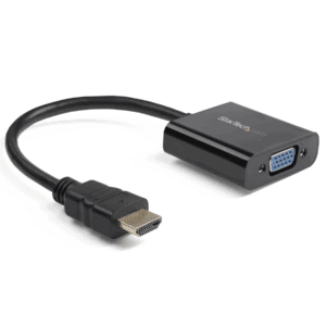 StarTech.com HDMI to VGA Adapter - 1080p - 1920 x 1080 - Black - HDMI Converter - VGA to HDMI Monitor Adapter - Connect an HDMI equipped Laptop Ultrabook or Desktop Computer to your VGA Display or Projector - HDMI to VGA adapter - HDMI to VGA converter - Comparable to 0B47069 & H4F02UT#ABA - HDMI to VGA adapter - HDMI laptop to VGA monitor - HDMI to HD15 - Startech.com - Video Adapter - 789U - A300-RA7812 - RA7812 - 0065030850926 - HD2VGAE2