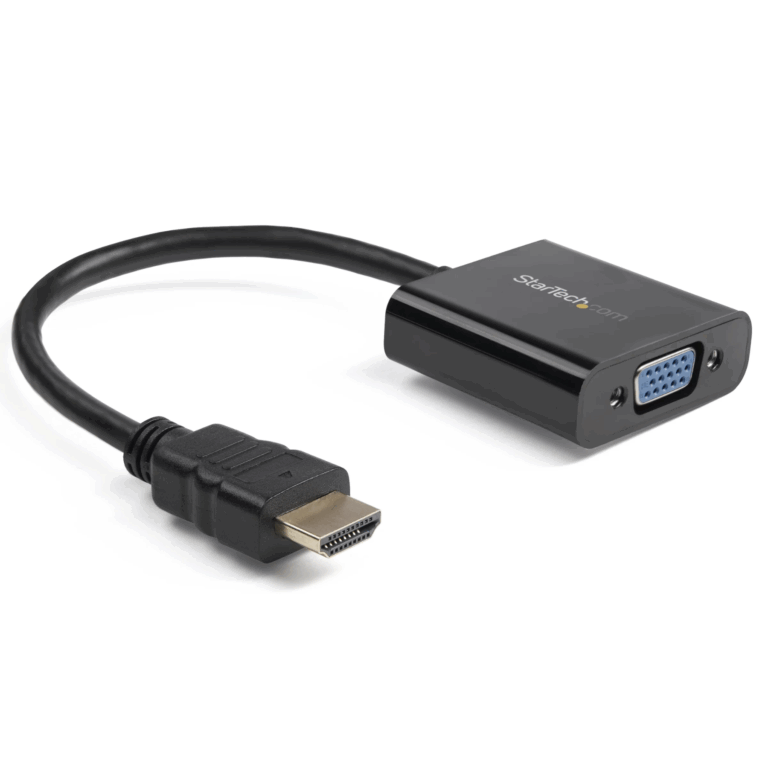 StarTech.com HDMI to VGA Adapter - 1080p - 1920 x 1080 - Black - HDMI Converter - VGA to HDMI Monitor Adapter - Connect an HDMI equipped Laptop Ultrabook or Desktop Computer to your VGA Display or Projector - HDMI to VGA adapter - HDMI to VGA converter - Comparable to 0B47069 & H4F02UT#ABA - HDMI to VGA adapter - HDMI laptop to VGA monitor - HDMI to HD15 - Startech.com - Video Adapter - 789U - A300-RA7812 - RA7812 - 0065030850926 - HD2VGAE2