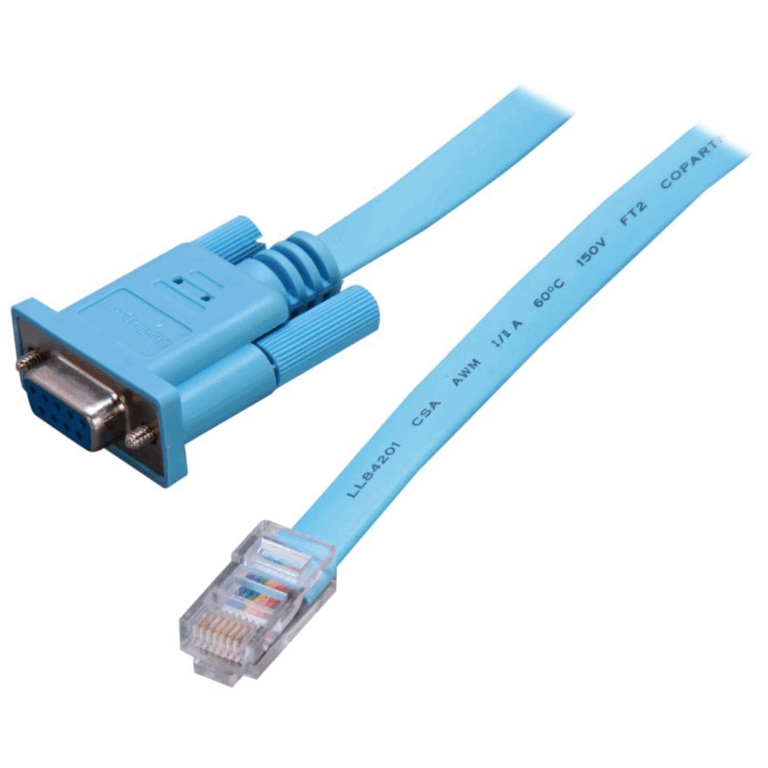 StarTech Cisco console router cable - RJ45 (m) - DB9 (f) - 6 ft - Connecting your computer's serial port to the RJ45 console port on your Cisco router - 6ft cisco console cable - 6ft serial console cable - Startech.com - Network Cable - 789U - A300-V10744 - V10744 - 0065030833660 - DB9CONCABL6