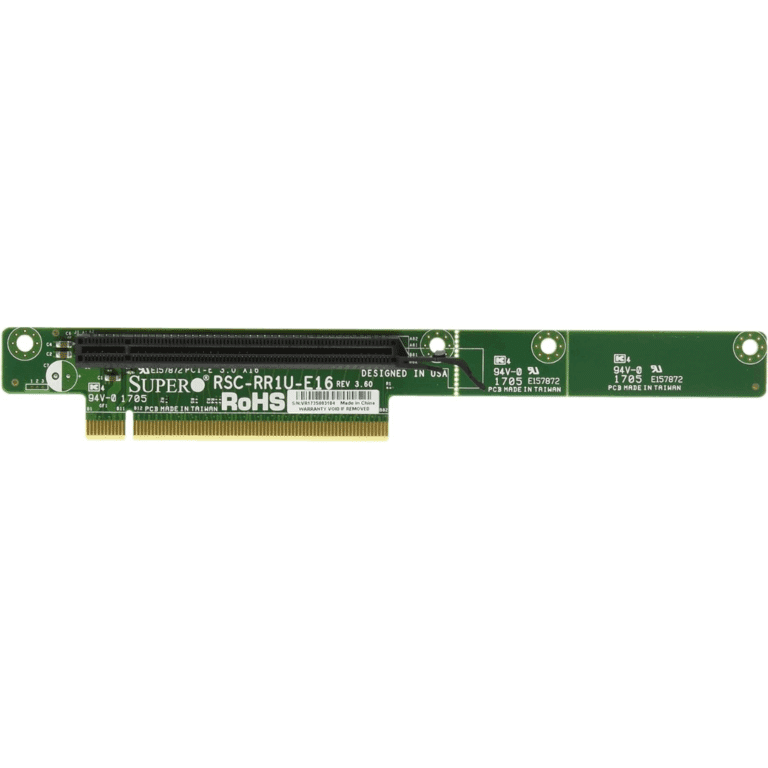 Supermicro Supermicro Accessory RSC-RR1U-E16 Riser Card 1U PCI-E to PCI-E(x16) Retail AC 101205 RSC-RR1U-E16