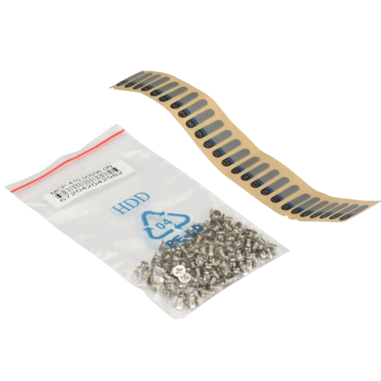 Supermicro Flat M3 Screw Bag (100 Pcs) And Label For 24x Hot Swap 2.5" Hdd Tray - Hard Drive Screw - Flat - 100 / Bag - SER - SUPERMICRO - MCP-410-00006-0N