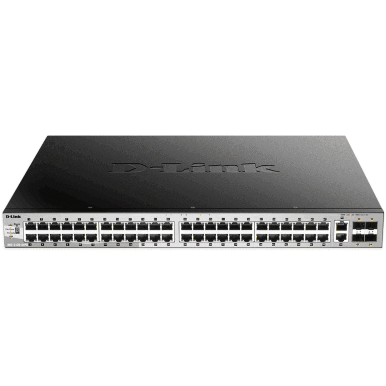 Switch Poe D-link Dgs-3130-54ps/48 Ptos. Poe/2 Ptos. Sfp+ 10g/4 Ptos. 10g Sfp+/370w/l3/vlan - 790069435324 - DGS-3130-54PS