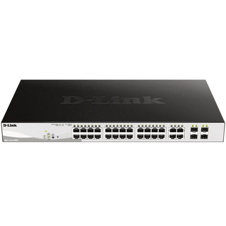 D-Link D-Link Network DGS-1210-28P 24PT PoE GbE WebSmart Switch 24x10 100 SFP Ports NT 130073 DGS-1210-28P