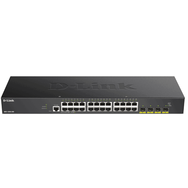 Switches  Switch D-link Dgs-1250-28xmp-l2/l3- 24ptos 1gigabit Poe- 4ptos 10g Sfp Plus - DGS/1250/28XMP