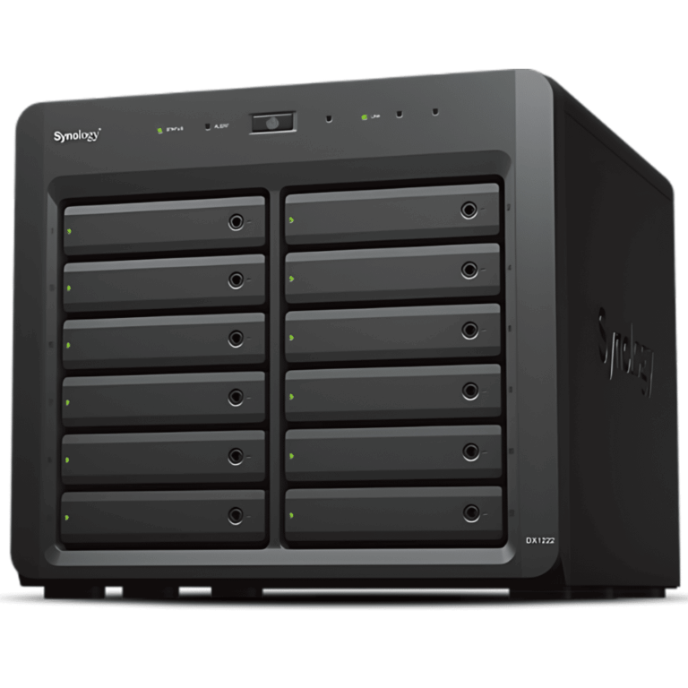 Synology DX1222 Drive Enclosure Serial Attached SCSI (sas), SATA - Mini-sas HD Host Interface Desktop - NT - SYN-DX1222 - SYNOLOGY - 846504004195 - DX1222