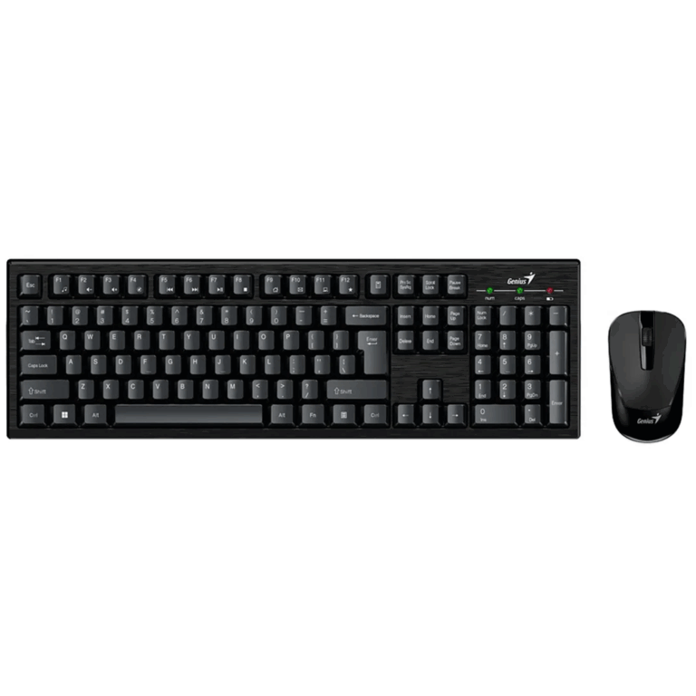 Combo Teclado Y Mouse Genius Km-8101 Wireless Negro/rf 2.4ghz /indicador De Bateria/pilas Aa X 2 - 091163 259398 - 31340014401
