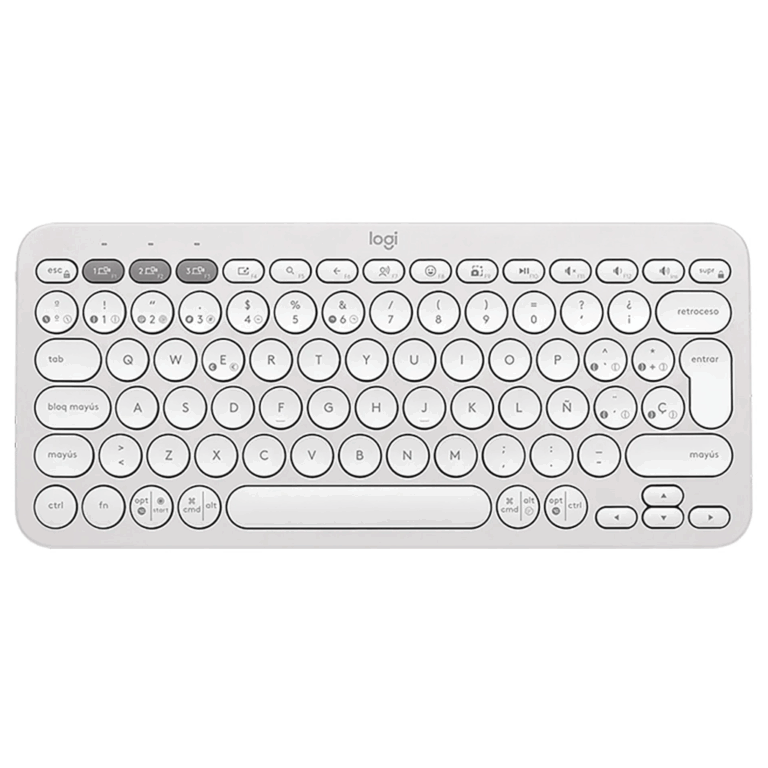 Teclado Logitech Pebble Keys 2 K380s Wireless Sp Blanco - Teclados - 920011784