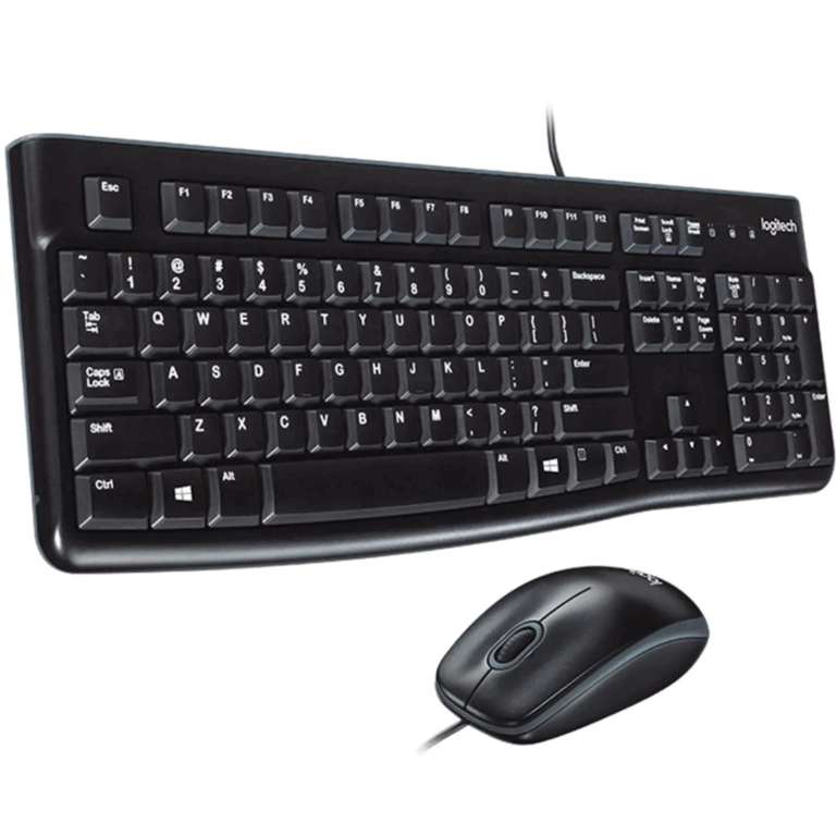 Teclado-mouse Comainboard Logitech Mk120 Negro Usb Plug And Play Resistente A Salpicaduras - Teclados - 920004428