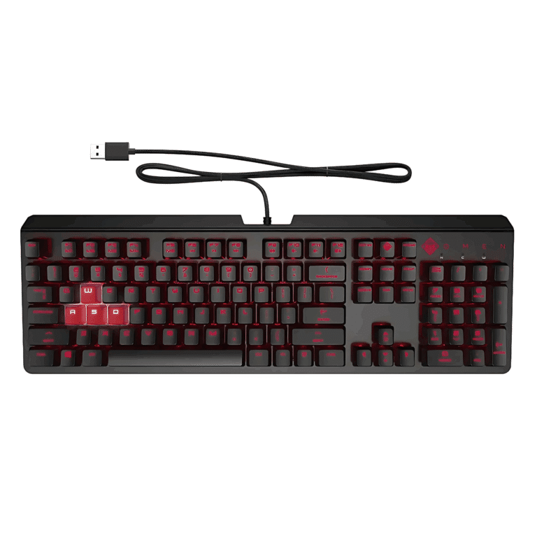 Teclado Omen By Hp Encoder Red Usb Black - Teclados - 6YW76AA