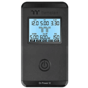 Thermaltake Dr. Power Iii Atx Power Supply Tester - Lcd - Atx12v, 16-pin (12+4), 24-pin, Peripheral, Pci-e 6/8-pin, Cpu 4/8-pin, Sata - FAN - THERMALTAK - AC-069-OO1NAN-A1