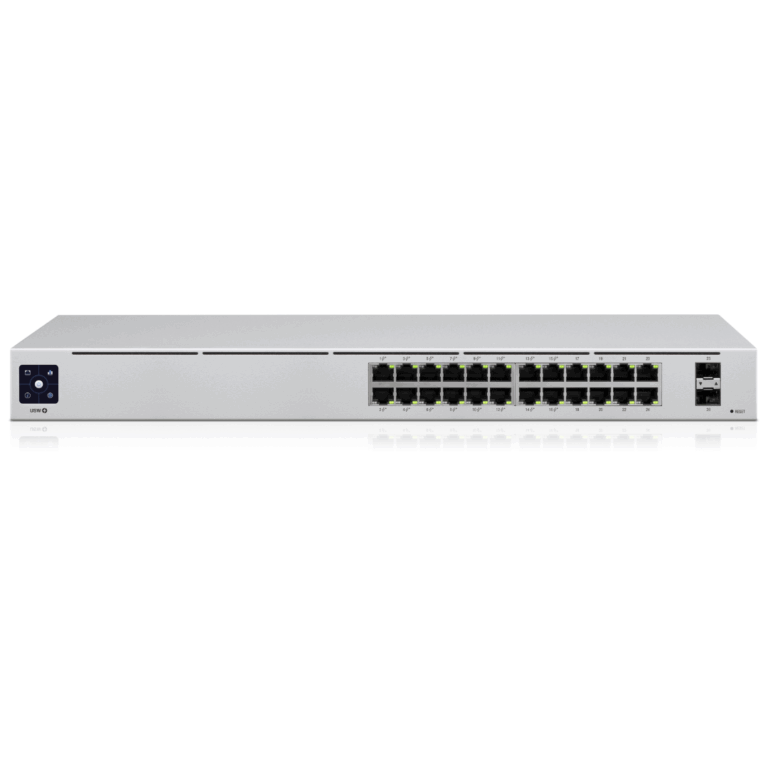 Ubiquiti UniFi Switch USW-24-POE - Conmutador - Gestionado - 24 x 10/100/1000 (16 PoE+) + 2 x Gigabit SFP - montaje en rack, sobremesa - PoE++ (95 W) - Redes - Hubs & Switches - USW-24-POE