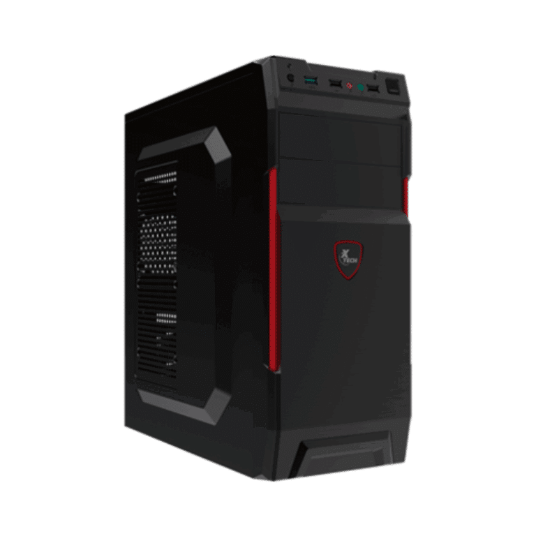 Xtech - Desktop - ATX - Black and red - 600W PS XTQ-214 - Componentes Informáticos - Cajas / Gabinetes - XTQ-214