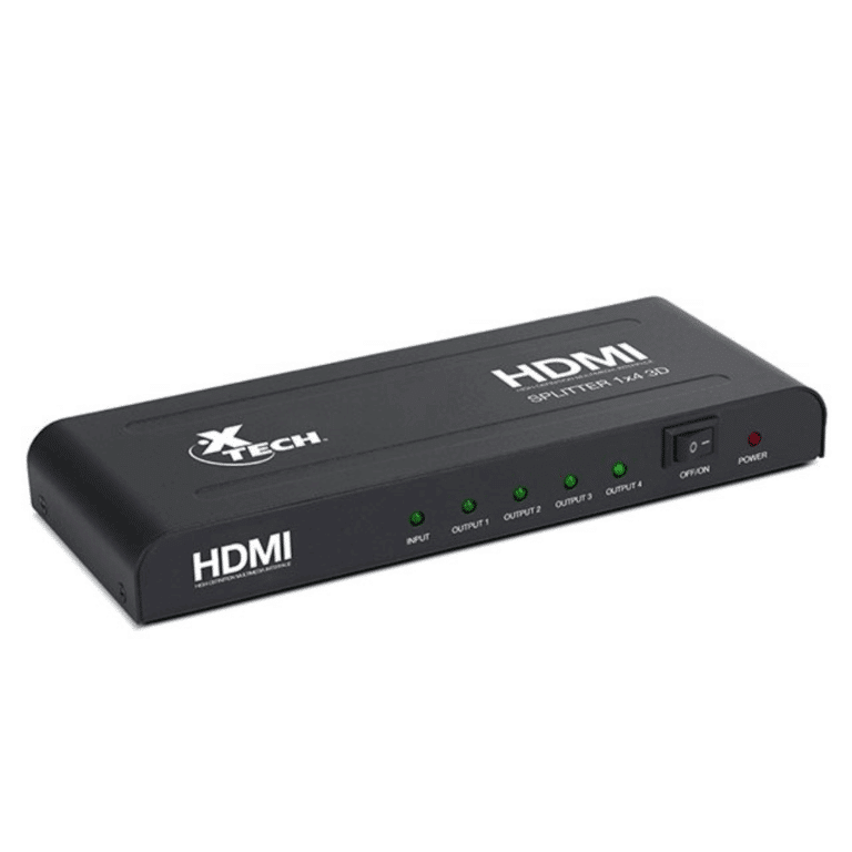 Xtech - HDMI Splitter - 1 Input to 4 Outputs - Audio y Video - Accesorios - XHA-410