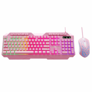 Xtech - Keyboard and mouse set - Wired - Spanish - USB - Pink - Gaming-XTK-540S - Periféricos - Teclados y Teclados de Números - XTK-540S