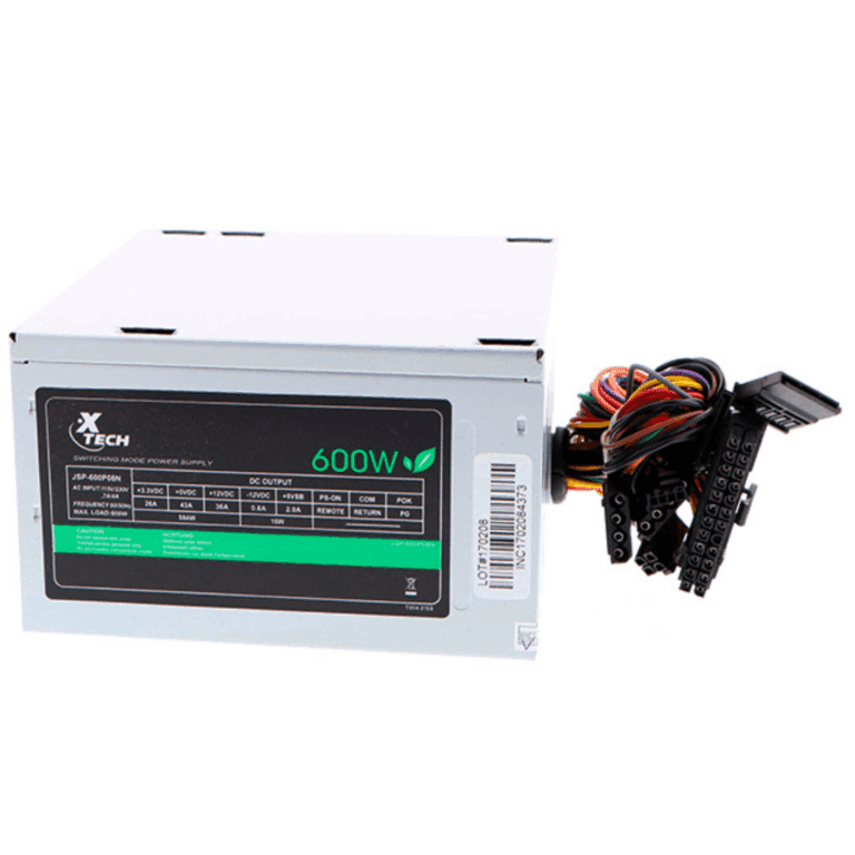 Xtech - Power supply - Internal - 600 Watt - (20+4pin) w/2 SATA - Componentes Informáticos - Fuentes de Poder - ps-10-300w Xtech
