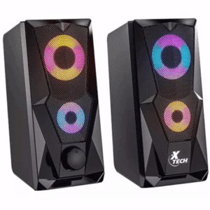 Xtech - Altavoces - 2.0 canales - Negro - Gaming con luz LED XTS-131 - Periféricos - Parlantes / Bocinas / Cornetas - XTS-131