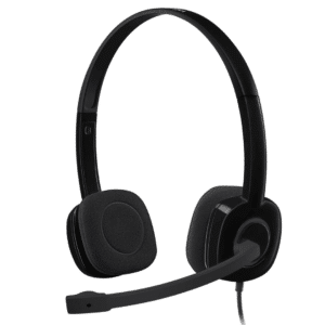 Headset Logitech H151 Stereo Wired 1.8mts Conexion 3.5mm Negro – Headset – 981-000587