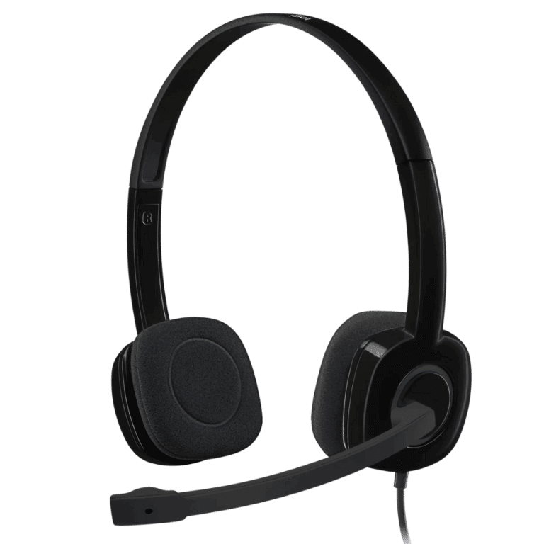 Headset Logitech H151 Stereo Wired 1.8mts Conexion 3.5mm Negro – Headset – 981-000587