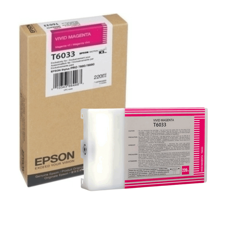 Cartucho Epson T603300 Stylus Pro 7880-9880 Vivid Magenta 220ml - Suministros - T603300