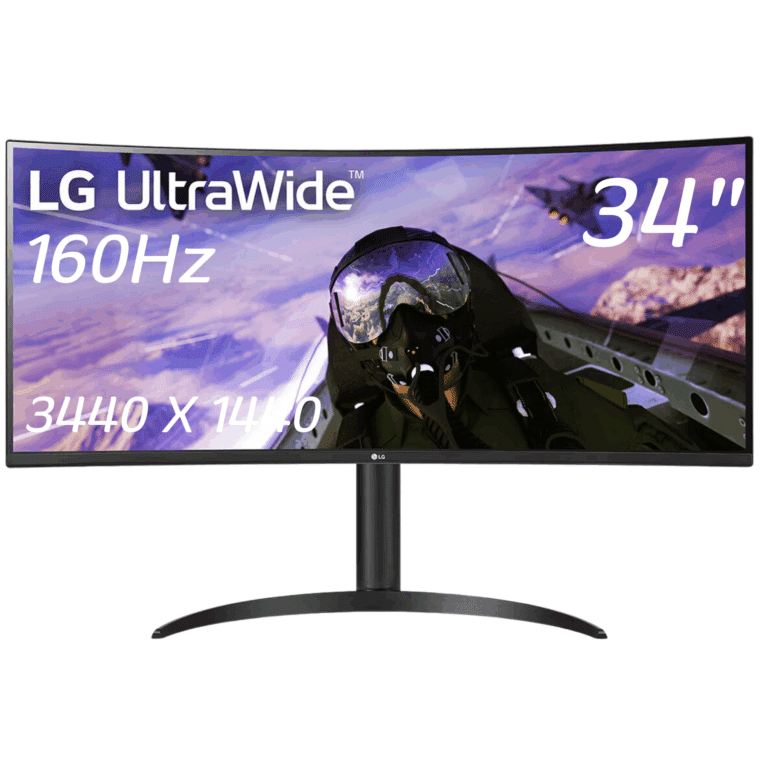 Lg 34bp65c-b Curved Monitor 34" Uwqhd (3440x1440) 160hz 1ms Mbr 300 Cd/m² Amd Freesync 1xdp (1.4) 2xhdmi (2.0) 2xspeakers Tilt Adjustable Black - New Factory Sealed - 1 Year Manufacturer Warranty - 34BP65C-B