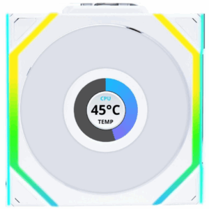 Lian-Li Lian-Li Fan 12SLLCD1W1W UNI FAN SL 2.4GHz Wireless 1.6 LCD RGB 120mm FanWhite FN 290026 12SLLCD1W1W