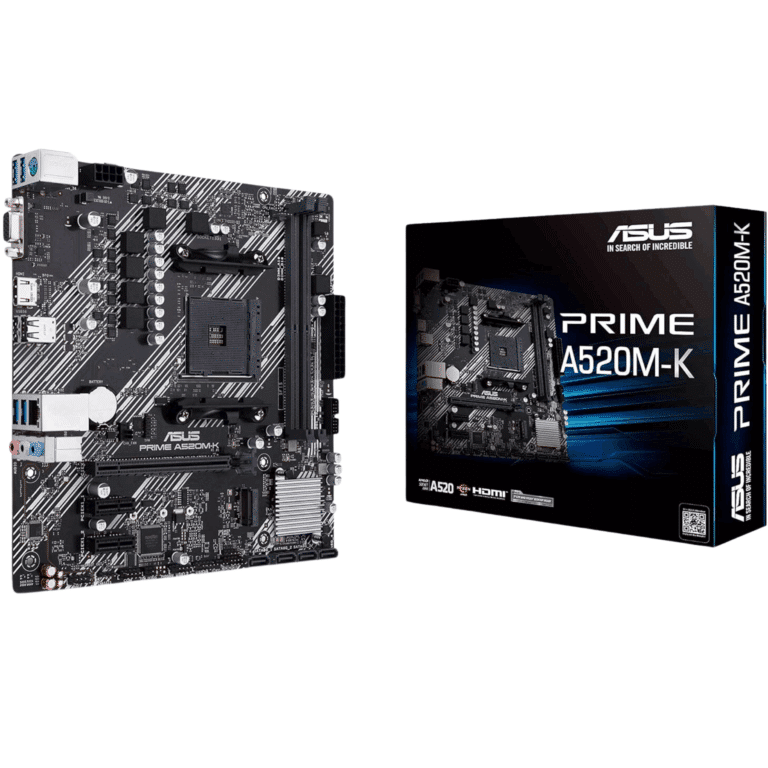 Mainboard Asus Prime A520m-k Am4 Ryzen 2da  2xddr4 Hdmi Dp 12usb 4pcie Matx - Mother Board - 90MB1500-M0AAY0