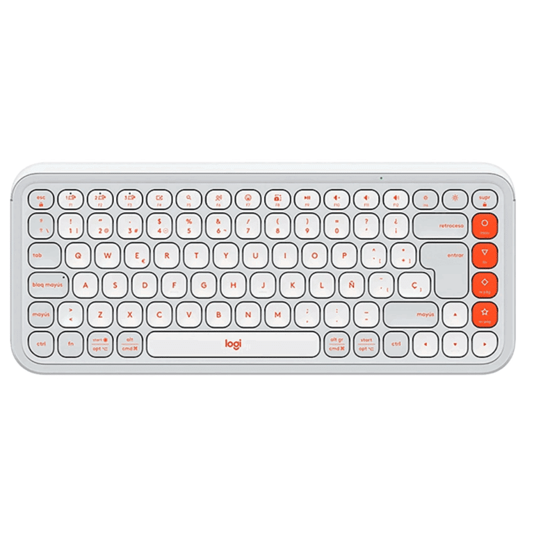 Teclado Logitech Bluetooh Comainboard Pop Icon Inal Off White - Teclados - 920013055