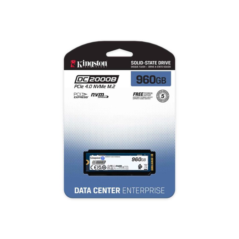 Kingston DC2000B 960 GB Solid State Drive - M.2 2280 Internal - PCI Express Nvme (pci Express Nvme 4.0 x4) | SKU SEDC2M/960 - SSD - SEDC2M/960 - KINGSTON - 740617345186 - SEDC2000BM8/960G