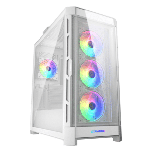 COUGAR Duoface Pro RGB White ATX Mid Tower Gaming Case, 390mm GPU Supported, Built-in Front 120mm ARGB Fan x3 & Rear 120mm ARGB Fan x1, With Mesh & Tempered Glass Front Panels - CS - CA-DUOFPRW - COUGAR - 192554005669 - DUOFACE PRO RGB WHITE