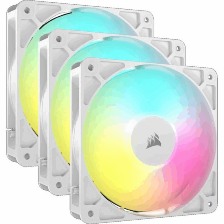 Fan Corsair Pwm 120mm Rs120 Argb White Pack 3 - Ventiladores - CO-9050185-WW