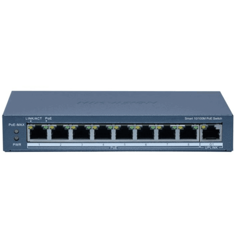 HIKVISION - SWITCH POE 8 CH 10/100MB + 1 10/100MB 60W - All - 3621 - DS-3E1309P-EI/M